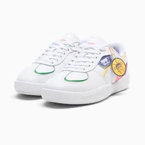 Tenis para mujer Clyde NYC Flagship, PUMA White-Sunny Yellow-Blue Crystal-Archive Green, extralarge
